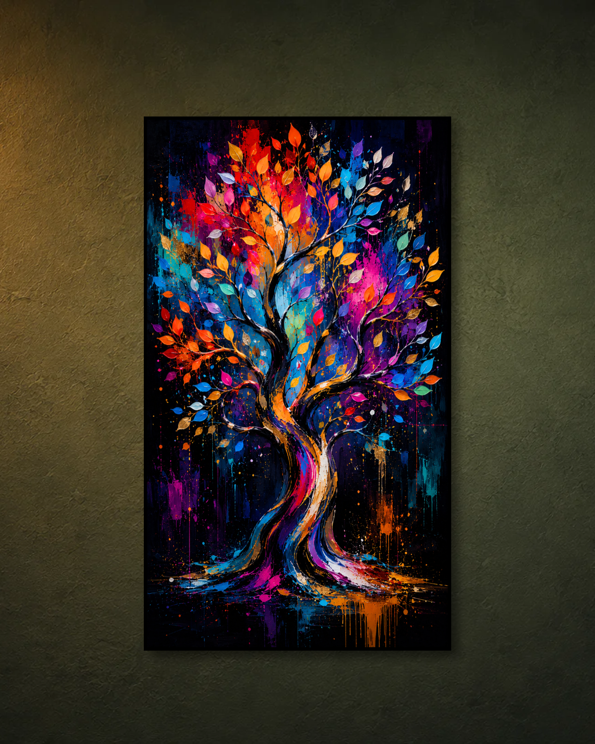 Cuadro LED Árbol Artístico