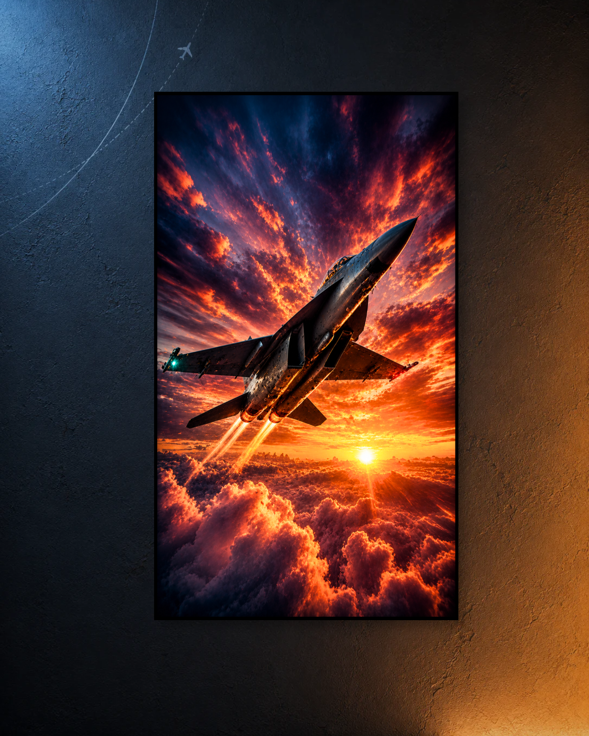 Cuadro LED Avión de Combate