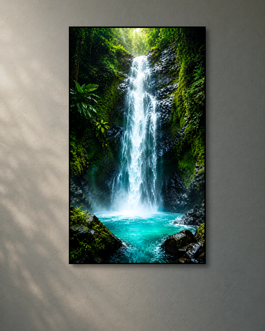 Cuadro LED Cascada Tropical