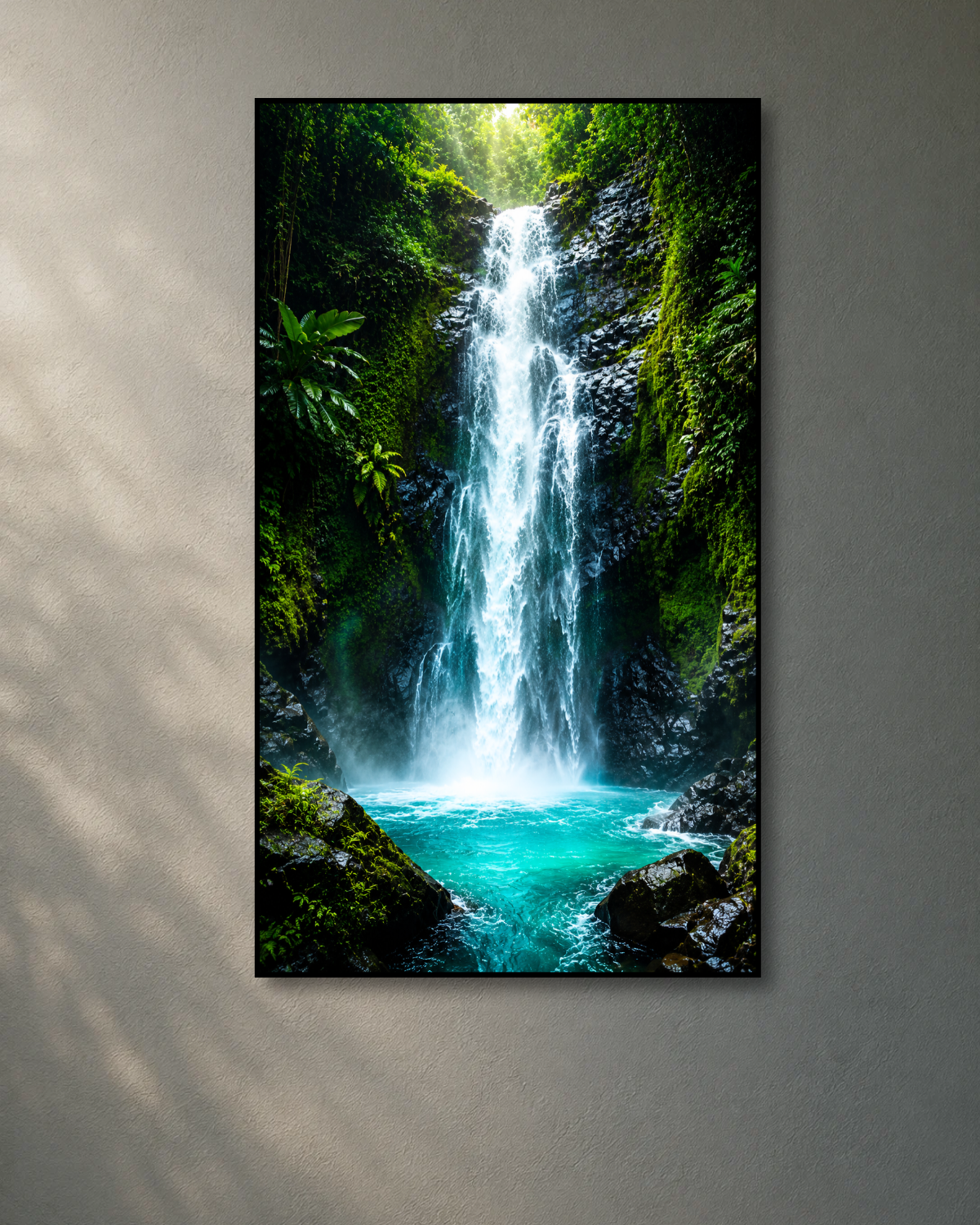 Cuadro LED Cascada Tropical