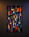 Cuadro LED Hombre con Sombrero