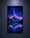 Cuadro LED Montaña y Lago Nocturno