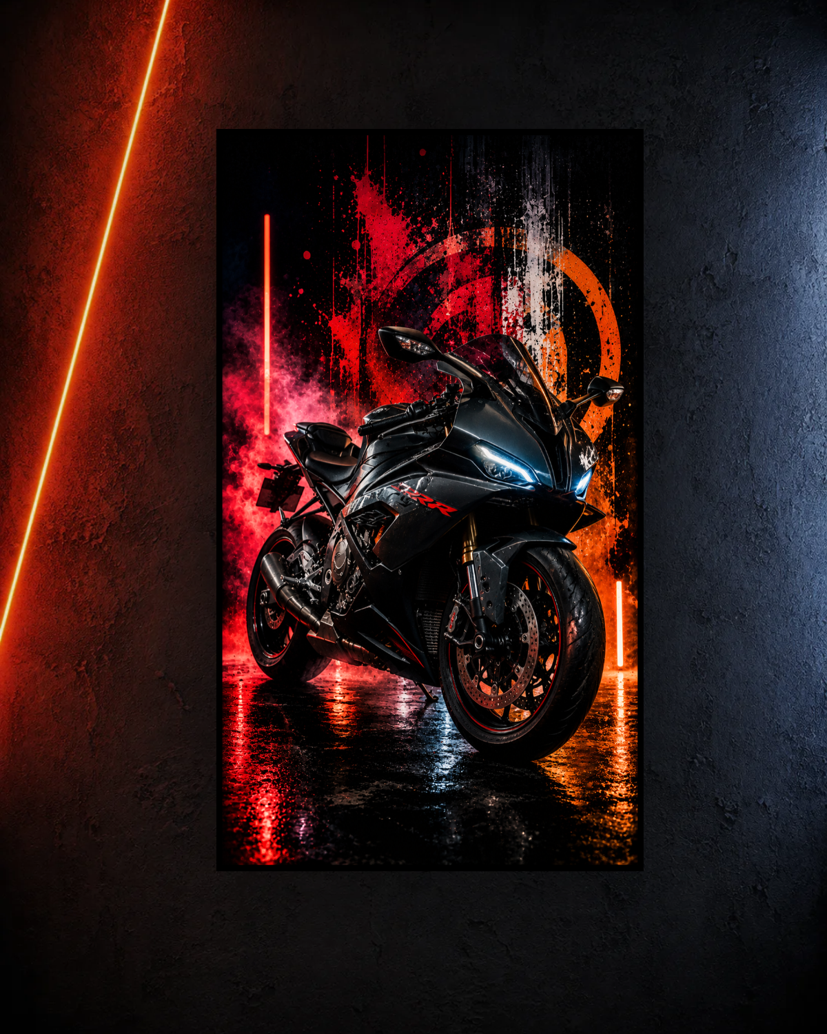 Cuadro LED Motocicleta Deportiva