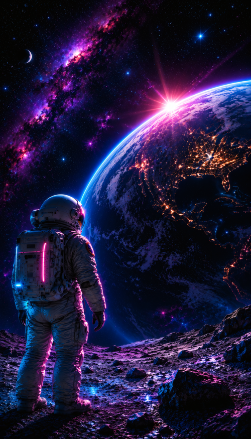 Cuadro LED Astronauta