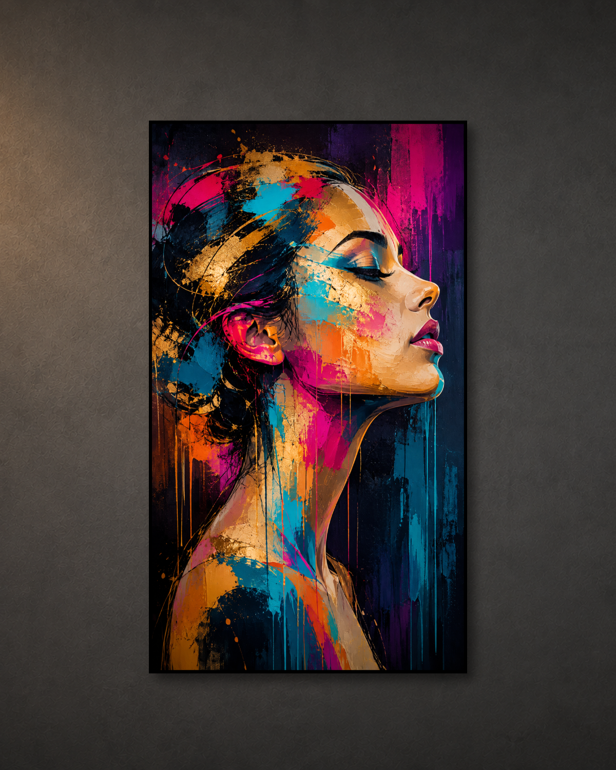 Cuadro LED Rostro Femenino Contemporáneo